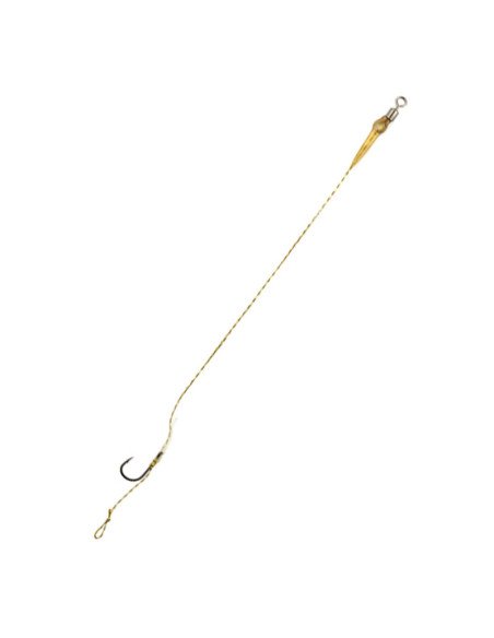 Carp Academy Hair Aligner Rig 1 Stück Länge 23cm 25lb Size 2 Barbed Vorfach mit Wirbel und Boilie Stoppern-Vorfächer-JJ-Fishing
