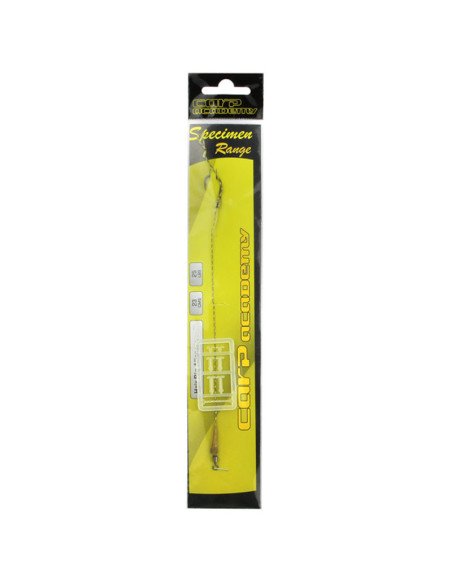 Carp Academy Hair Aligner Rig 1 Stück Länge 23cm 25lb Size 2 Barbed Vorfach mit Wirbel und Boilie Stoppern-Vorfächer-JJ-Fishing