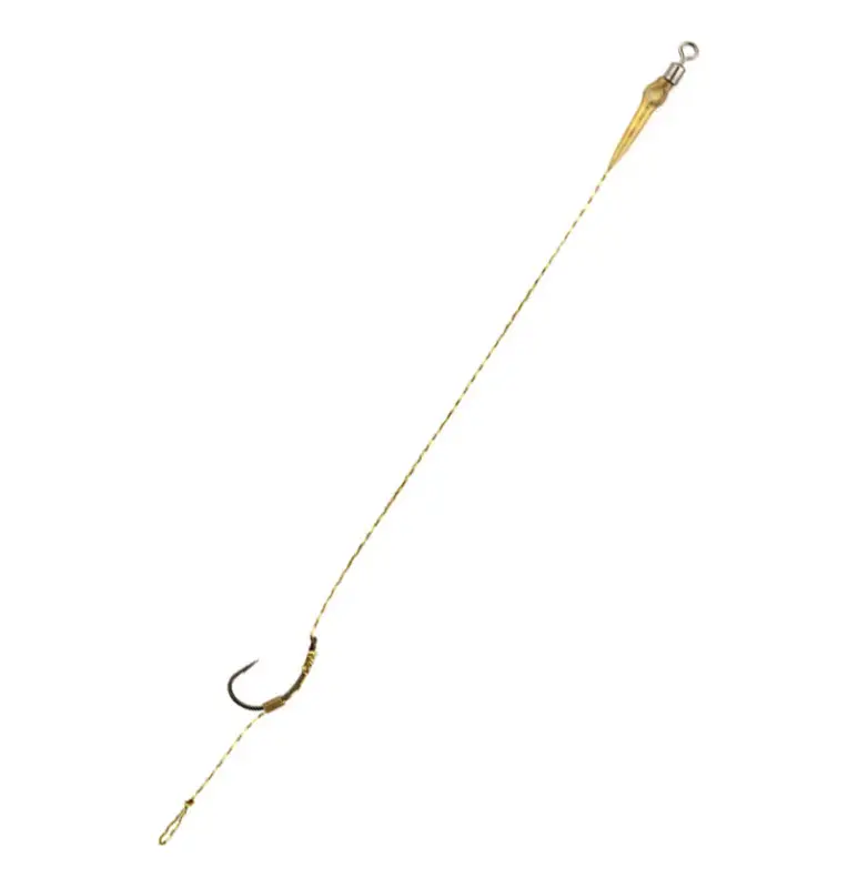 Carp Academy Blowout Rig 1 Stück Länge 23cm 25lb Size 2 Barbed Vorfach mit Wirbel und Boilie Stopper-Vorfächer-JJ-Fishing