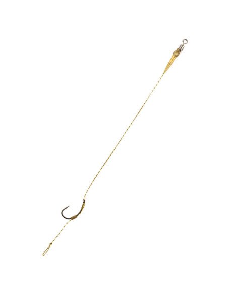 Carp Academy Blowout Rig 1 Stück Länge 23cm 25lb Size 2 Barbed Vorfach mit Wirbel und Boilie Stopper-Vorfächer-JJ-Fishing