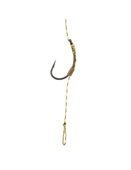 Carp Academy Blowout Rig 1 Stück Länge 23cm 25lb Size 2 Barbed Vorfach mit Wirbel und Boilie Stopper-Vorfächer-JJ-Fishing