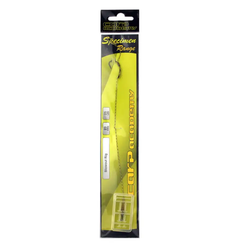 Carp Academy Blowout Rig 1 Stück Länge 23cm 25lb Size 2 Barbed Vorfach mit Wirbel und Boilie Stopper-Vorfächer-JJ-Fishing
