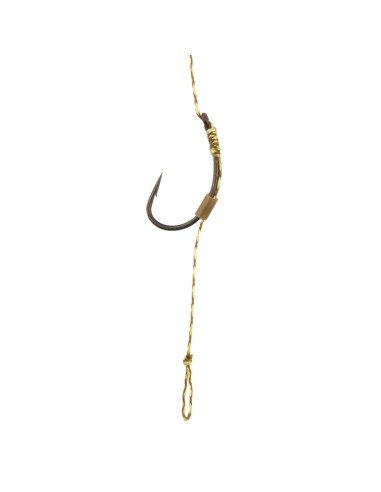 Carp Academy Blowout Rig 1 Stück Länge 23cm 25lb Size 4 Barbed Vorfach mit Wirbel und Boilie Stopper-Vorfächer-JJ-Fishing