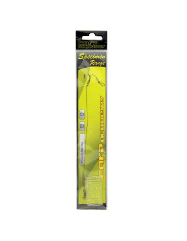 Carp Academy Knotless Hair Rig 1 Stück Länge 23cm 25lb Size 6 Barbed Vorfach mit Wirbel und Boilie Stopper-Vorfächer-JJ-Fishing