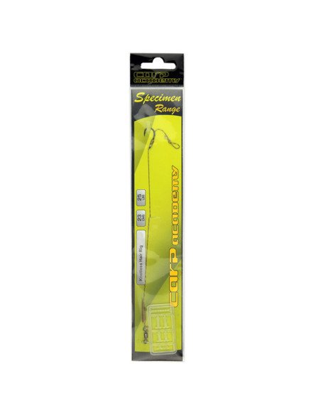 Carp Academy Knotless Hair Rig 1 Stück Länge 23cm 25lb Size 6 Barbed Vorfach mit Wirbel und Boilie Stopper-Vorfächer-JJ-Fishing