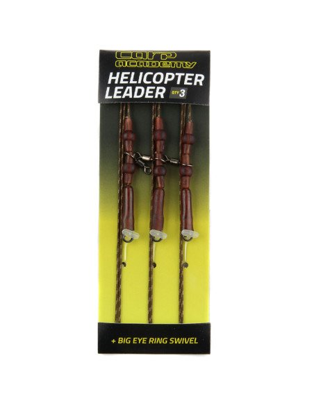 Carp Academy Leadcore Leader Helicopter System 3Stk. 75cm 35Lb End Tackle-Leader & Leadcore-JJ-Fishing Carp Academy Leadcore Leader Helicopter System 3Stk. 75cm 35Lb End Tackle-Leader & Leadcore-JJ-Fishing