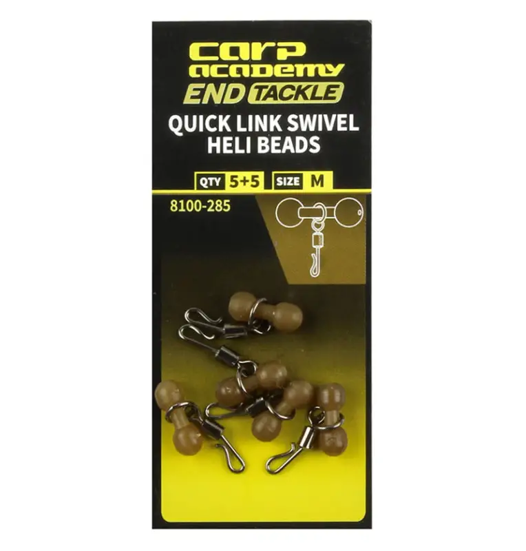 Carp Academy Quick Link Swivel Heli Beads 5 Stück M-Vorfachmaterial & Montage-Zubehör-JJ-Fishing