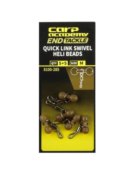 Carp Academy Quick Link Swivel Heli Beads 5 Stück M-Vorfachmaterial & Montage-Zubehör-JJ-Fishing