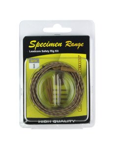 Carp Academy Leadcore Safety Rig Kit 3 Stück Länge 95cm 35lb braun Vorfachmaterial-Leader & Leadcore-JJ-Fishing 2