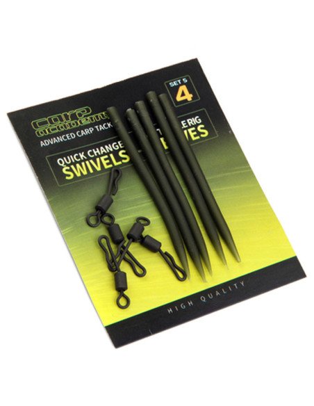 Carp Academy Quick Change Rotor Swivel & Anti Tangle Sleeves 5 Stück-Vorfachmaterial & Montage-Zubehör-JJ-Fishing