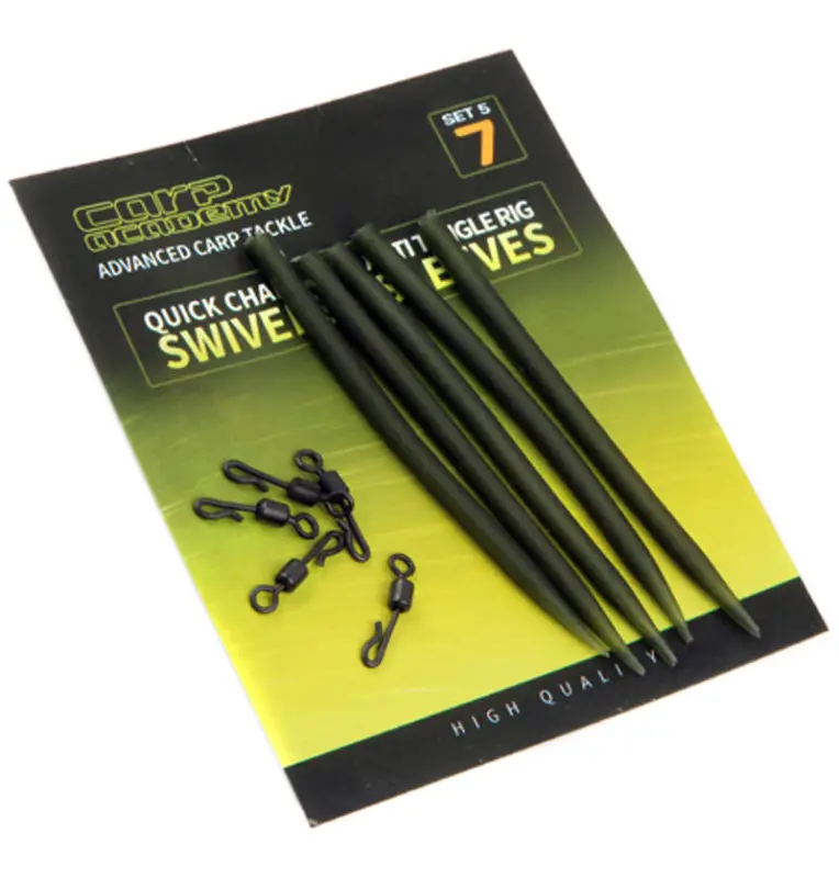 Carp Academy Quick Change Swivel & Anti Tangle Sleeves 5 Stück-Vorfachmaterial & Montage-Zubehör-JJ-Fishing