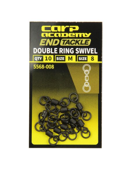 Carp Academy Double Ring Swivel 10 Stück M Doppelring Wirbel-Swivels-JJ-Fishing