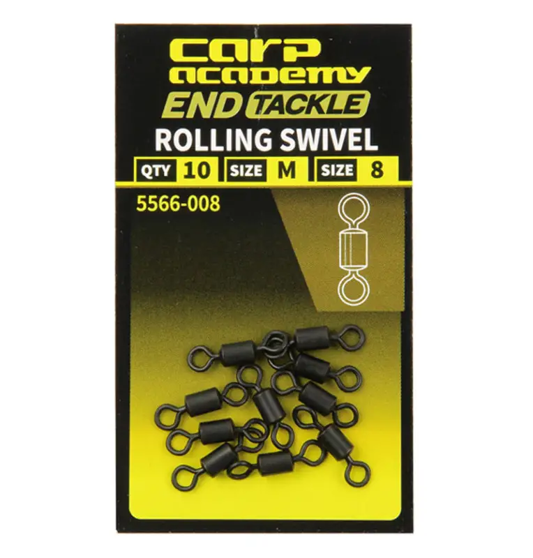 Carp Academy Rolling Swivel M Wirbel End Tackle-Swivels-JJ-Fishing
