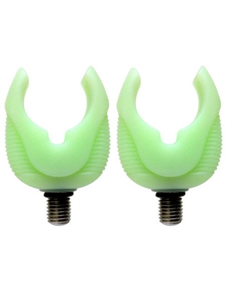 Carp Academy Fluo Rod Rest L 2 Stk. Rutenauflagen Nachtleuchtend Gummi Rutschfest-Rod pads-JJ-Fishing