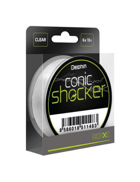 Delphin Conic SHOCKER Line 0,20mm-0,35mm 6x 13m konische monofile Method Feeder (REAXE) Schlagschnur-Vorfachmaterial & Montag...