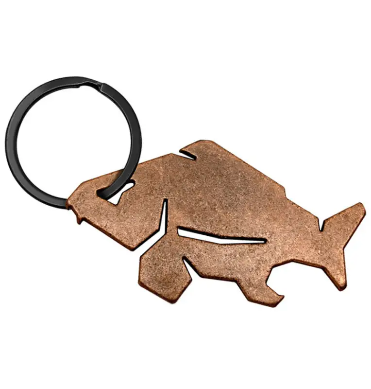 Delphin CARPENER Schlüsselanhänger 1 Stück Bronze mit Flaschenöffner-Angelzubehör-JJ-Fishing