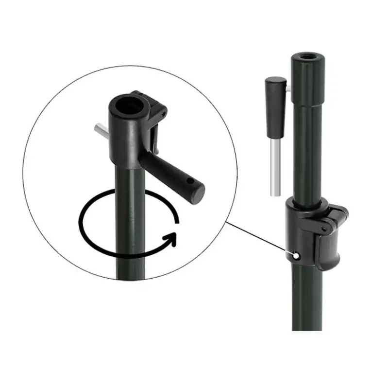 Delphin CLASSA Bank Stick 80-130cm Rutenhalter Ausziehbar Grün mit Gewinde-Rod Pod's, Banksticks & Buzzerbars-JJ-Fishing