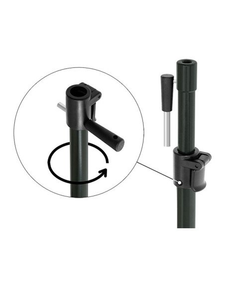 Delphin CLASSA Bank Stick 80-130cm Rutenhalter Ausziehbar Grün mit Gewinde-Rod Pod's, Banksticks & Buzzerbars-JJ-Fishing