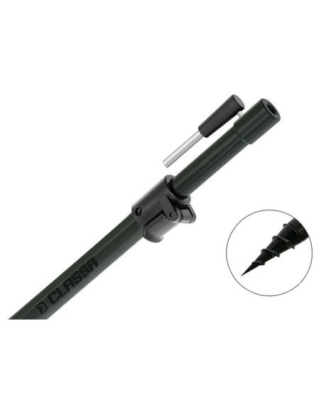 Delphin CLASSA Bank Stick 80-130cm Rutenhalter Ausziehbar Grün mit Gewinde-Rod Pod's, Banksticks & Buzzerbars-JJ-Fishing
