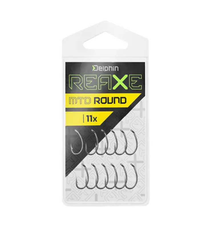 Delphin REAXE MTD Größe 12 ROUND Method Feeder Haken Extra Scharf Curve Shank Carp Hook 11 Stück-Hook & Co-JJ-Fishing