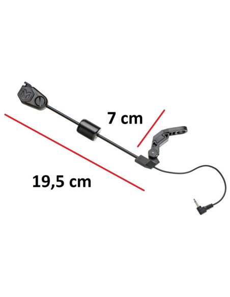 Mivardi Swing Arm MCX 77 schwarz Pendelbissanzeiger LED beleuchtet-Bissanzeiger & Bobbins-JJ-Fishing