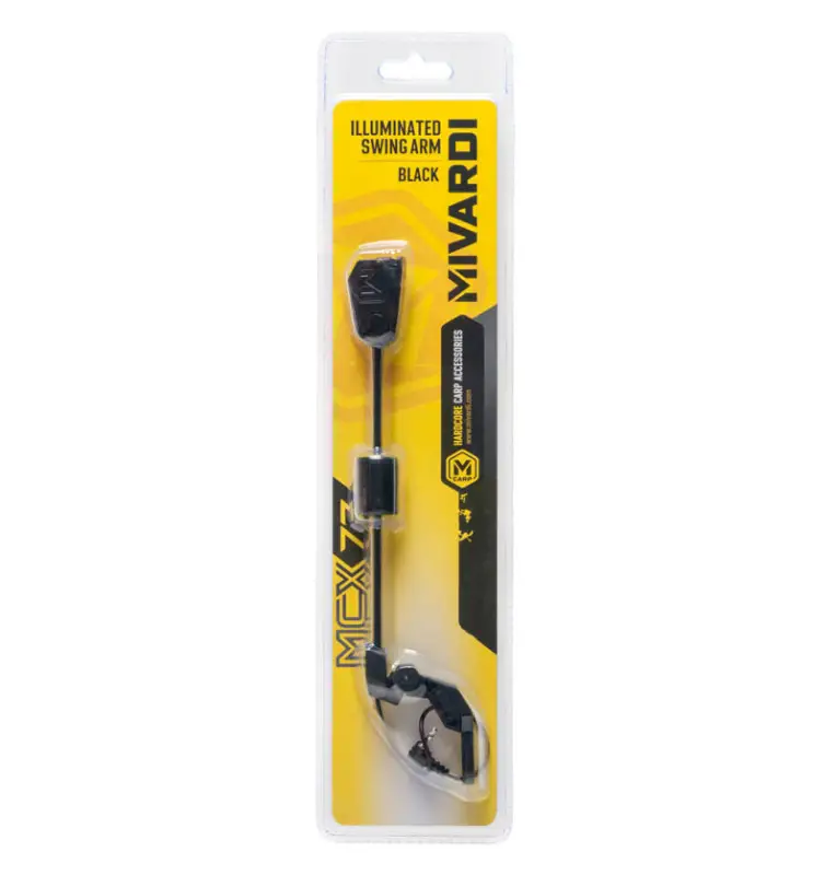 Mivardi Swing Arm MCX 77 schwarz Pendelbissanzeiger LED beleuchtet-Bissanzeiger & Bobbins-JJ-Fishing