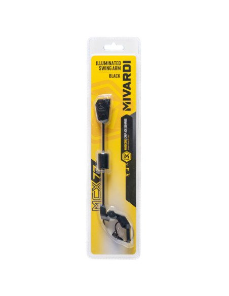Mivardi Swing Arm MCX 77 schwarz Pendelbissanzeiger LED beleuchtet-Bissanzeiger & Bobbins-JJ-Fishing