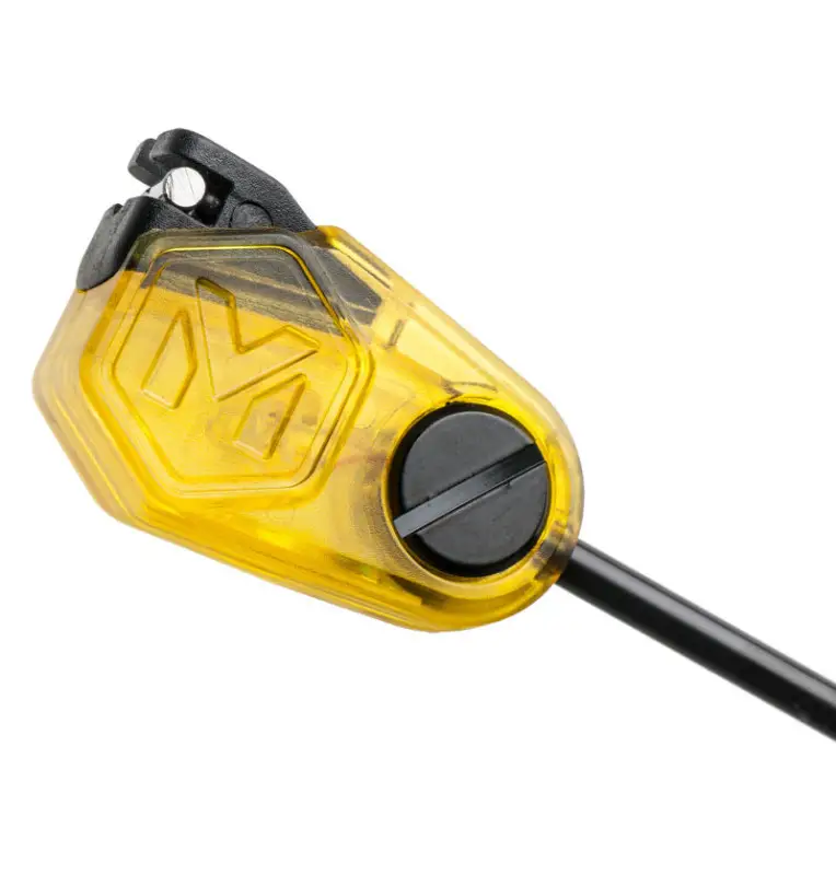 Mivardi MCV 77 Gelb Swing Arm Pendelbissanzeiger Bissanzeiger LED Beleuchtet-Bite Alarms & Bobbins-JJ-Fishing