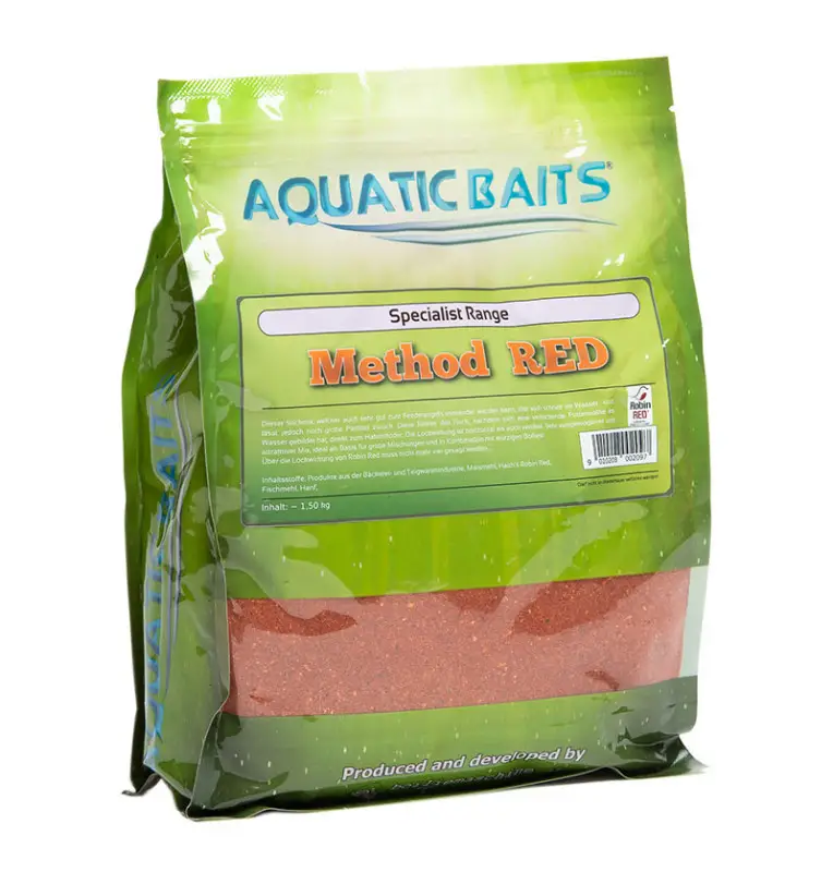Aquatic Baits Method RED 1,5kg Specialist Range Groundbait Method Mix-M.F. Groundbait-JJ-Fishing
