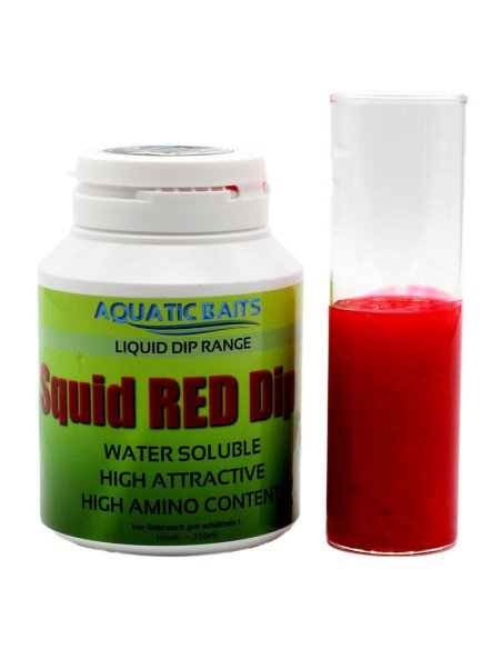 Aquatic Baits DIP Squid Red HNV 150ml High Amino Content-Dip ́s-JJ-Fishing