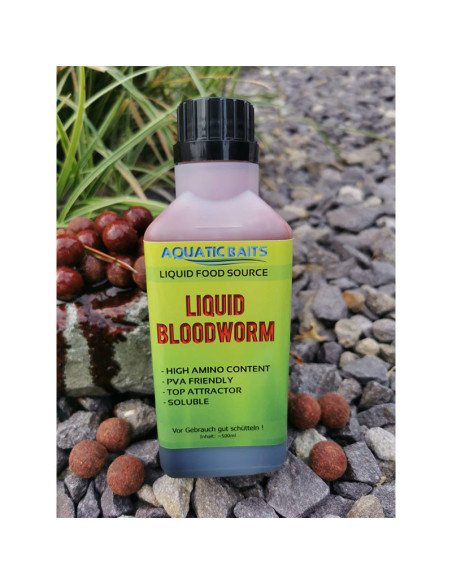 Aquatic Baits Liquid Bloodworm 500ml PVA Friendly-Liquids-JJ-Fishing