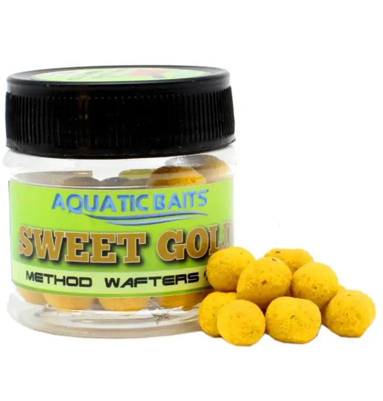 Aquatic Baits Method Wafter Sweet Gold 10mm 20g Dumbell Method Feeder-M.F. Wafter-JJ-Fishing