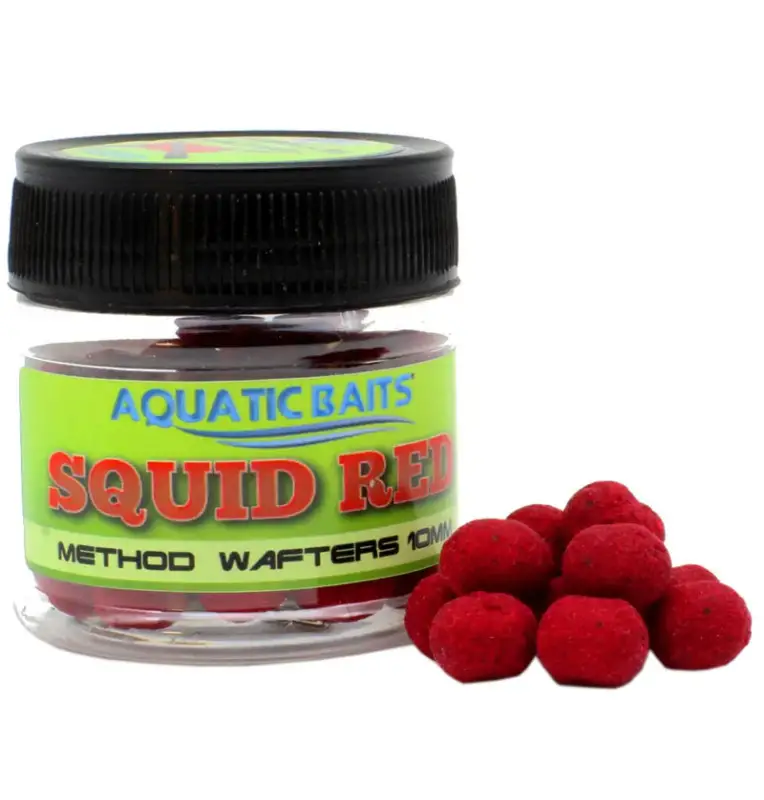 Aquatic Baits Method Wafter Squid Red 10mm 20g Dumbell Method Feeder-M.F. Wafter-JJ-Fishing