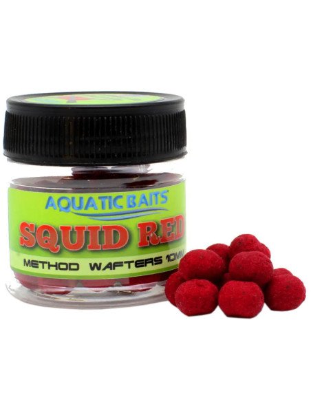 Aquatic Baits Method Wafter Squid Red 10mm 20g Dumbell Method Feeder-M.F. Wafter-JJ-Fishing