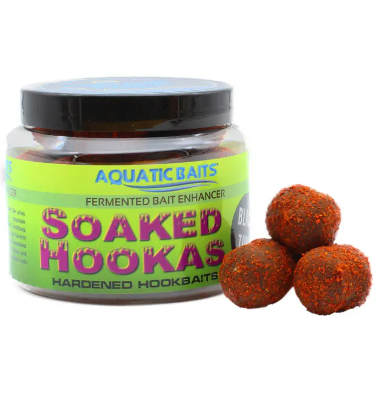 Aquatic Baits Soaked Hookas Black Tuna 24x20mm 150g Dumbell Hard Hookbaits-Hookbaits-JJ-Fishing