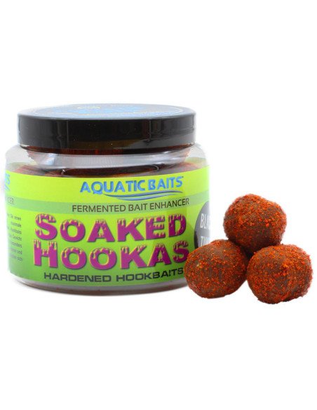 Aquatic Baits Soaked Hookas Black Tuna 24 mm Dumbell Hard Hookbaits-Hookbaits-JJ-Fishing