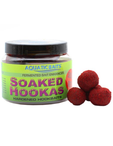 Aquatic Baits Soaked Hookas Squid Red 24x20mm 150g Dumbell Hard Hookbaits-Hookbaits-JJ-Fishing