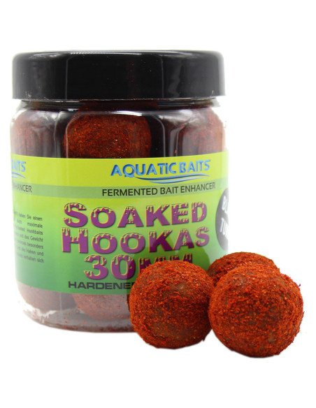 Aquatic Baits Soaked Hookas Black Tuna 30 mm Dumbell Hard Hookbaits-Hookbaits-JJ-Fishing