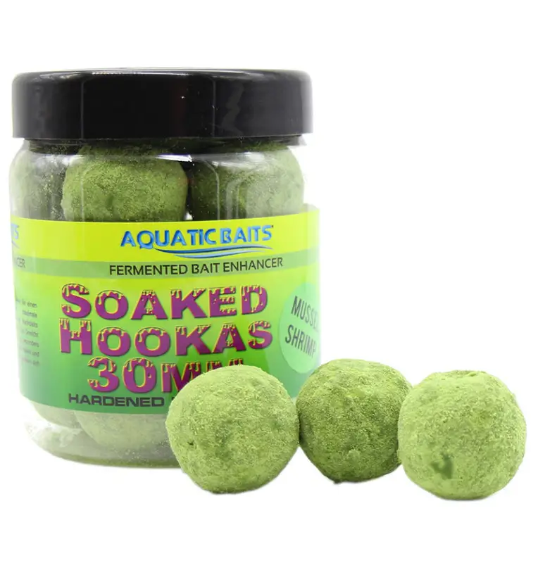 Aquatic Baits Soaked Hookas Mussel & Shrimp 30mm 300g Hard Hookbaits-Hookbaits-JJ-Fishing