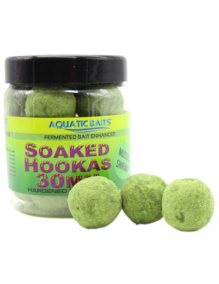 Aquatic Baits Soaked Hookas Mussel & Shrimp 30 mm Dumbell Hard Hookbaits-Hookbaits-JJ-Fishing