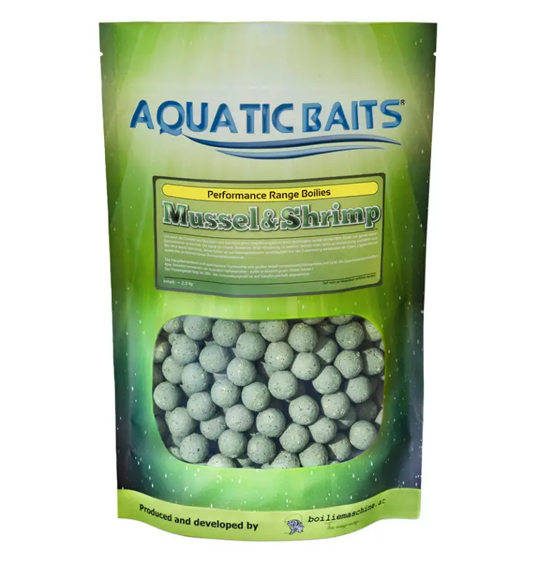 Aquatic Baits Mussel & Shrimp 2Kg 16mm Boilies Performance Range-Boilies-JJ-Fishing