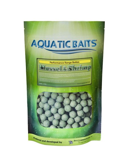 Aquatic Baits Mussel & Shrimp 2Kg 16mm Boilies Performance Range-Boilies-JJ-Fishing