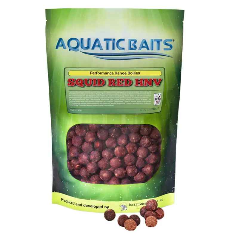Aquatic Baits Squid Red HNV 2Kg 24mm Boilies Performance Range-Boilies-JJ-Fishing