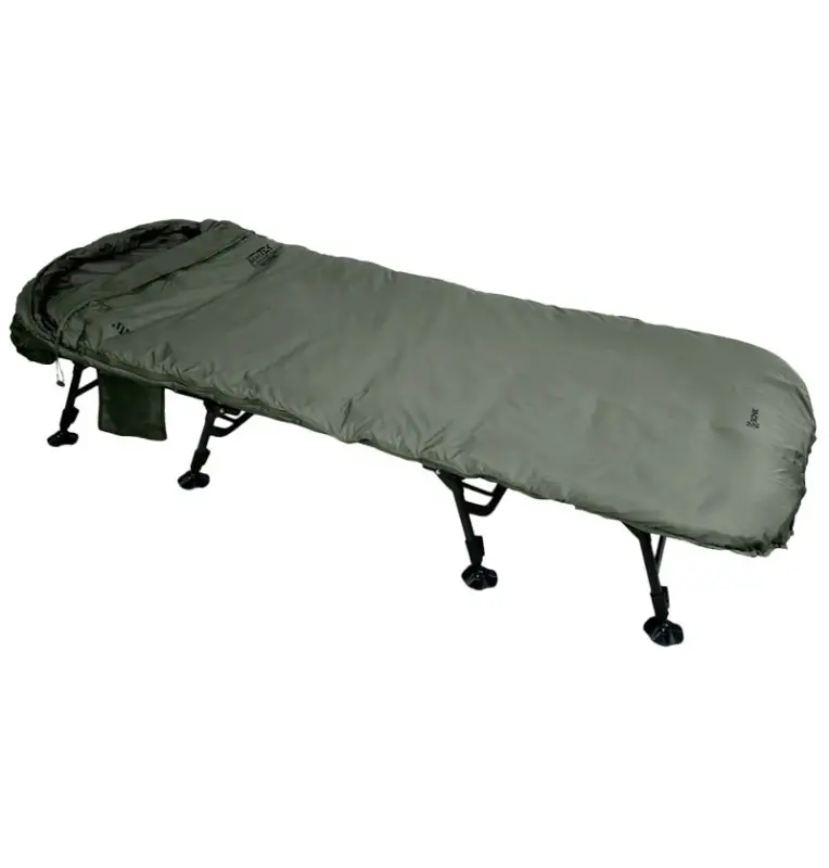 Sonik BANK-TEK 5 Season Sleep System Wide Bedchair Angelbett mit Schlafsack All Season Profi Campingbett-Angelliegen & Angels...
