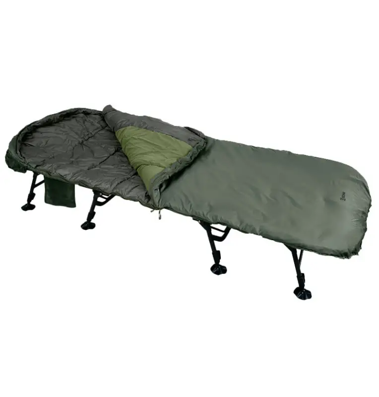 Sonik BANK-TEK 5 Season Sleep System Wide Bedchair Angelbett mit Schlafsack All Season Profi Campingbett-Angelliegen & Angels...
