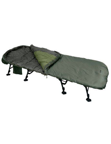 Sonik BANK-TEK 5 Season Sleep System Wide Bedchair Angelbett mit Schlafsack All Season Profi Campingbett-Angelliegen & Angels...