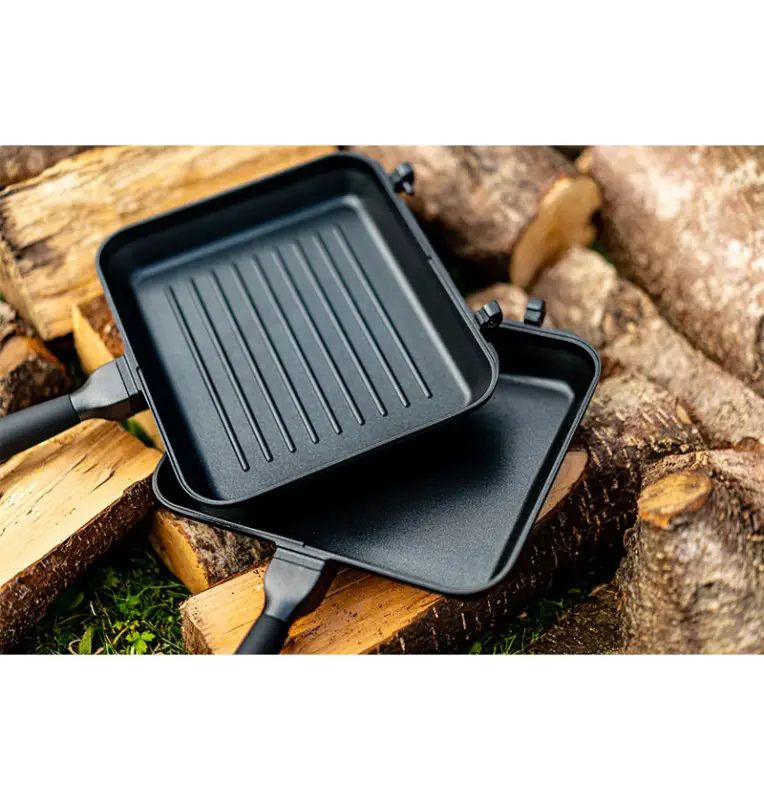 Sonik SIZZLA Multi-Pan Set Cooking Camping Pfanne mit Deckel und Zange-Outdoor Cooking-JJ-Fishing