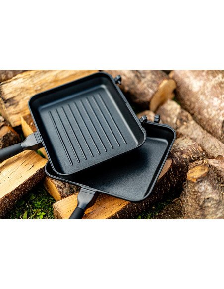 Sonik SIZZLA MULTI-PAN SET Cooking Camping Pfanne mit Deckel und Zange-Outdoor Cooking-JJ-Fishing