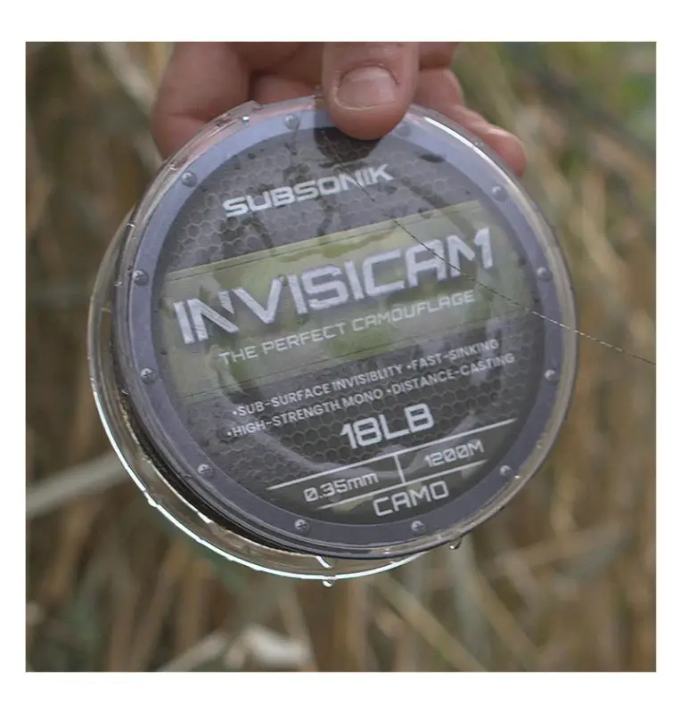 Sonik SUBSONIK Invisicam Mono 1200m 0,35mm 18lb Camo fast Sinking monofile Angelschnur extrem Abriebsfest-Schnüre-JJ-Fishing