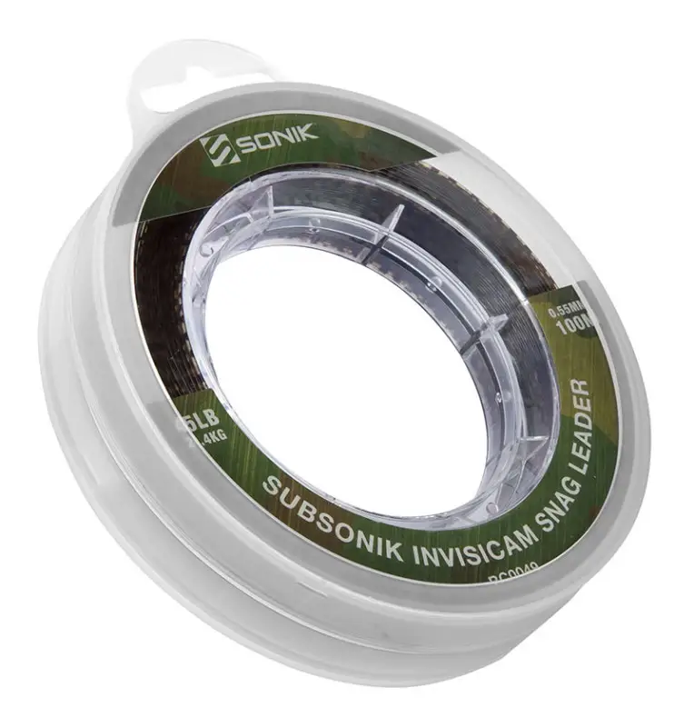 Sonik SUBSONIK Invisicam Snag Leader 100m 0,55mm 45lb Schlagschnur monofile Vorfachschnur-Vorfachmaterial & Montage-Zubehör-J...